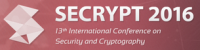 SECRYPT 2016 — 13th International Conference on Security and Cryptography