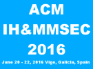 IH&MMSec 2016 — 4th ACM Workshop Information Hiding and Multimedia Security